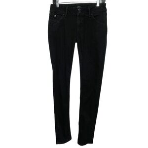 Hudson Size 26 Collin Mid Rise Skinny Super Stretch Jean Black